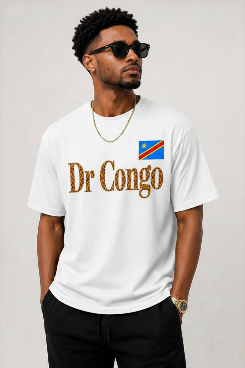 DR Congo Leopard print T-shirt