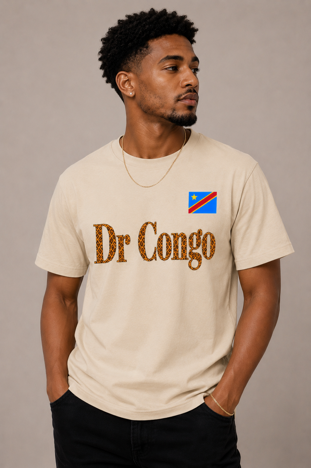 DR Congo Leopard print T-shirt